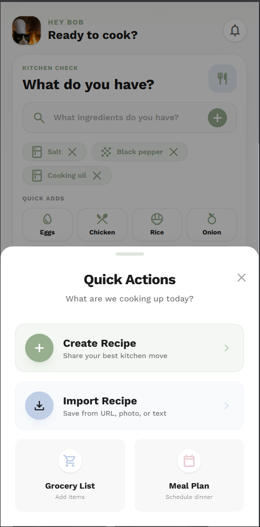 What's Cookin screen preview